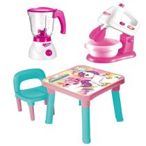 Liquidificador Infantil Mania Casa + Batedeira Mesa Didática
