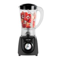 Liquidificador Mallory Fast Mix - Copo Polipropileno, 2 Velocidades + Pulsar, 600W, Preto, 110V