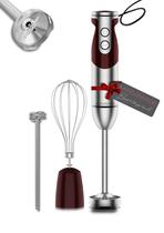 Liquidificador manual MegaWise Pro Titanium 3 em 1 400 W 12 velocidades vermelho