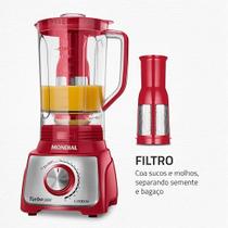 Liquidificador Mondial 1100W Turbo L-1100-RI 127V Vermelho Liquidificador Mondial 1100W Turbo L-1100-RI 127V Vermelho