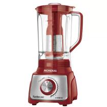 Liquidificador Mondial 1100W Turbo L-1100-Ri Vermelho - 127V