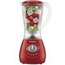 Liquidificador Mondial Easy Power L-550-R 550 Watts 2 Velocidades + Pulsar 220V ~ 50/60 HZ - Vermelho/Cinza
