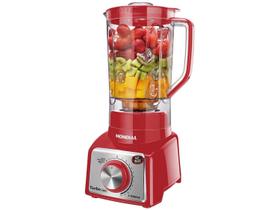 Liquidificador Mondial L-1000 RI - Vermelho e Inox Com Filtro 12 Velocidades 1000W Liquidificador Mondial L-1000 RI - Vermelho e Inox Com Filtro 12 Velocidades 1000W