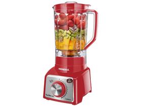 Liquidificador Mondial L-1000 RI - Vermelho e Inox Com Filtro 12 Velocidades 1000W