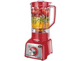 Liquidificador Mondial L-1000 RI - Vermelho e Inox Com Filtro 12 Velocidades 1000W