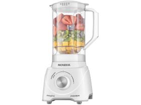 Liquidificador Mondial L-97-W Pratic Power - Copo Polipropileno, 3 Velocidades+Pulsar, 500W, Branco