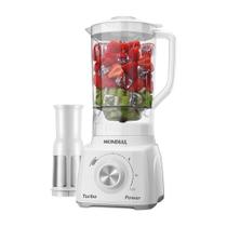Liquidificador Mondial L-99 com Filtro - Copo Cristal, 3 Velocidades + Pulsar, 550W, Branco Liquidificador Mondial L-99 com Filtro - Copo Cristal, 3 Velocidades + Pulsar, 550W, Branco