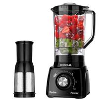 Liquidificador Mondial L-99 com Filtro Copo Cristal, 3 Velocidades + Pulsar, 550W, Preto