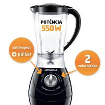 Liquidificador Mondial Potente 550W/220v 1,5 Litros Copo Flexível