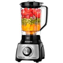 Liquidificador Mondial Turbo 3L 12VEL 1100W com Filtro L-1100 - 5877-02 PRETO-NOX 220 VOLTS