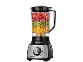 Liquidificador Mondial Turbo Inox L-1100 BI Preto com Filtro 12 Velocidades 1100W Liquidificador Mondial Turbo Inox L-1100 BI Preto com Filtro 12 Velocidades 1100W