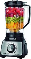 Liquidificador Mondial Turbo L-1100 3L 12 Velocidades 1100W Filtro 110 Volts Preto/Inox