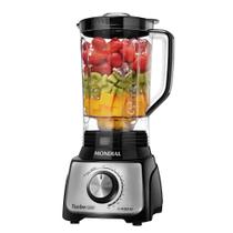 Liquidificador Mondial Turbo L-1100-BI 12 Veloc. 3 Litros - Preto e Inox