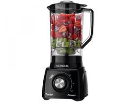 Liquidificador Mondial Turbo Power L-99 FB Preto com Filtro 3 Velocidades 500W