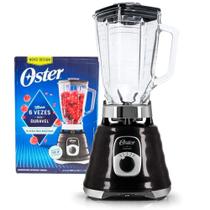Liquidificador New Osterizer Clássico Black Oster BLST4655B 220V Jarra de Vidro Potência de 700W 1,25L