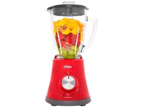 Liquidificador Oster Super Chef Copo de Vidro - 1,25L Vermelho 8 Velocidades 750W