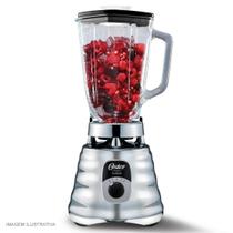 Liquidificador Osterizer Clássico Prata Oster 1,25 Litros Jarra de Vidro 220v