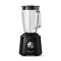 Liquidificador Philips Walita Série 3000 Turbo Jarra de Vidro Preto 700W HR2272