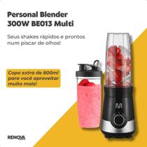 Liquidificador portátil 2 velocidades 300 watts Personal Blender Multi 2 Copos 110v