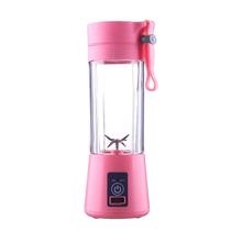 Liquidificador Portátil 390Ml Usb Para Shake Vitaminas Rosa