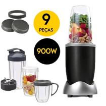 Liquidificador Portátil 900W Extrator de Suco 9 Peças 110V - QG DOS PRODUTOS Liquidificador Portátil 900W Extrator de Suco 9 Peças 110V - QG DOS PRODUTOS
