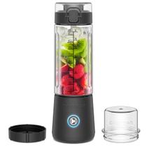 Liquidificador portátil Chefman Cordless para smoothies 500mL preto