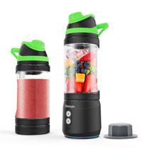 Liquidificador portátil Devan 700mL USB-C recarregável 300W preto/verde Liquidificador portátil Devan 700mL USB-C recarregável 300W preto/verde