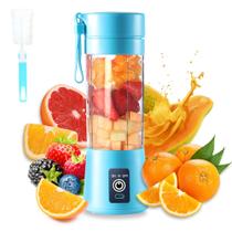 Liquidificador portátil DoubleCare Electric USB Juicer 380mL azul