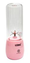 Liquidificador portátil Lelong LE-782 450 mL con USB rosa e jarra de vidro
