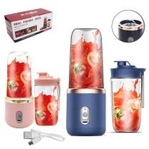Liquidificador Portátil Recarregável e Garrafa Squeeze 40W Bivolt USB 520ml