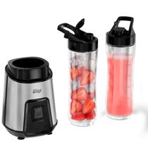 Liquidificador Portátil WAP Blender Go WBG600 300W com 2 Copos Squeeze 600ml Lâminas em Aço Inox Preto e Inox Liquidificador Portátil WAP Blender Go WBG600 300W com 2 Copos Squeeze 600ml Lâminas em Aço Inox Preto e Inox