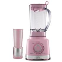 Liquidificador Rosa Britânia 1400w Lâmina Promaxx 6 12 Vel