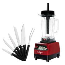 Liquidificador Supreme Blender Alta Rotação 2l Bs2 Profissional Bares 127v Skymsen + 6 Facas