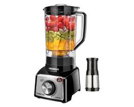 Liquidificador Turbo Black Inox 3L 1200W 12 Velocidades Mondial