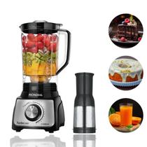 Liquidificador Turbo Profissional Mondial 12 Velocidades 1100W Potente com Jarra de 3 Litros Acabamento Inox Copo sem Cheiro