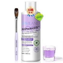 Líquido acrílico para unhas SAVILAND EMA Monomer 120 mL com escova e prato