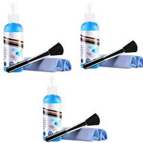 Liquido Limpa Tela Monitor Notebook Mais Pano KIT 3 pçs Liquido Limpa Tela Monitor Notebook Mais Pano KIT 3 pçs