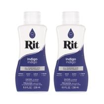Líquido multiuso Dye Rit Indigo 240 ml para roupas, pacote com 2