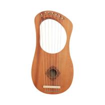 Lira Para Iniciantes Com 7 Cordas De Metal, Chave De Afinação, Conjunto De Cordas Sobressalentes E