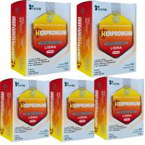Lisina 1500 Mg + Vitamina Herpromini noherps 300 Comprimidos 1300mg Herpes Kit 5 Caixas x 60 caps Lisina 1500 Mg + Vitamina Herpromini noherps 300 Comprimidos 1300mg Herpes Kit 5 Caixas x 60 caps