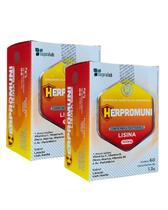 Lisina 1500 mg Zinco Vitamina Herpromini 120 Comprimidos 1300mg noherps kit 2 caixas x 60 comprimidos