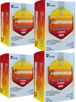 Lisina 500 mg noherps kit 4 Caixas x 60 Comprimidos 1300mg anti Herpes 240 comprimidos