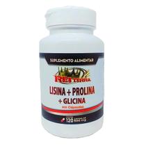 Lisina + Prolina + Glicina 120 Cápsulas 500mg