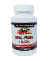 Lisina + Prolina + Glicina 120 capsulas de 500 mg - Rei Terra