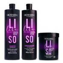 Liso Leve Solto 800ml Hidrabell Cosméticos Cabelo sem Frizz Ácido Hialurônico Efeito Liso Duradouro