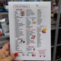 LISTA DE COMPRAS bloquinho destacável com 30 folhas frente e verso - Tamanho A5