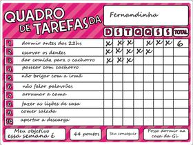 Lista Magnética Quadro de Tarefas - Rosa - Intempo Design