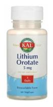 Lithium Orotate, 60 Cápsulas, Kal Orotato De Lithium