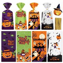Litmitfu Bolsa de Dulces para Halloween Paquete de 50 Unidades 13x28 cm con Cierres