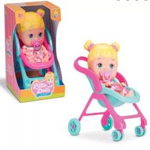 Little Dolls Blonde Baby With Stroller - Divertoys Little Dolls Blonde Baby With Stroller - Divertoys